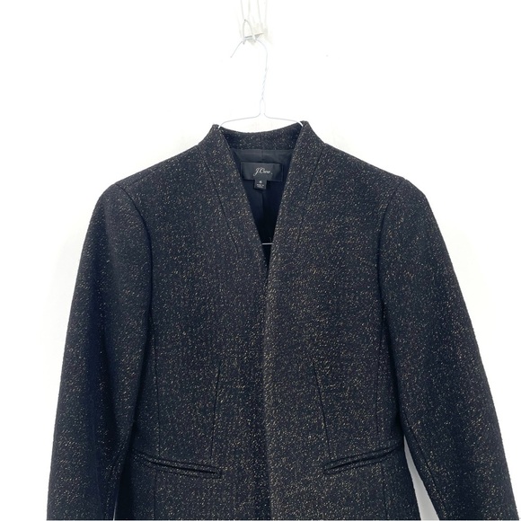 J.Crew Going Out Tinsel Tweed Blazer Black Lurex - Picture 8 of 11